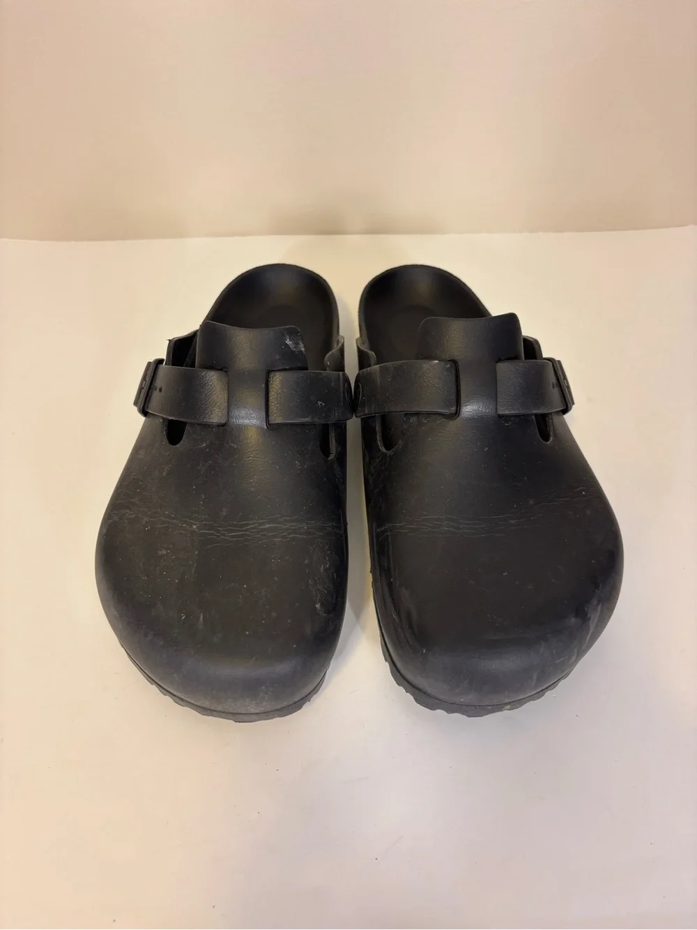 Birkenstock Black Slip-On Adjustable Buckle Clog 45 = Men’s 12-12.5
